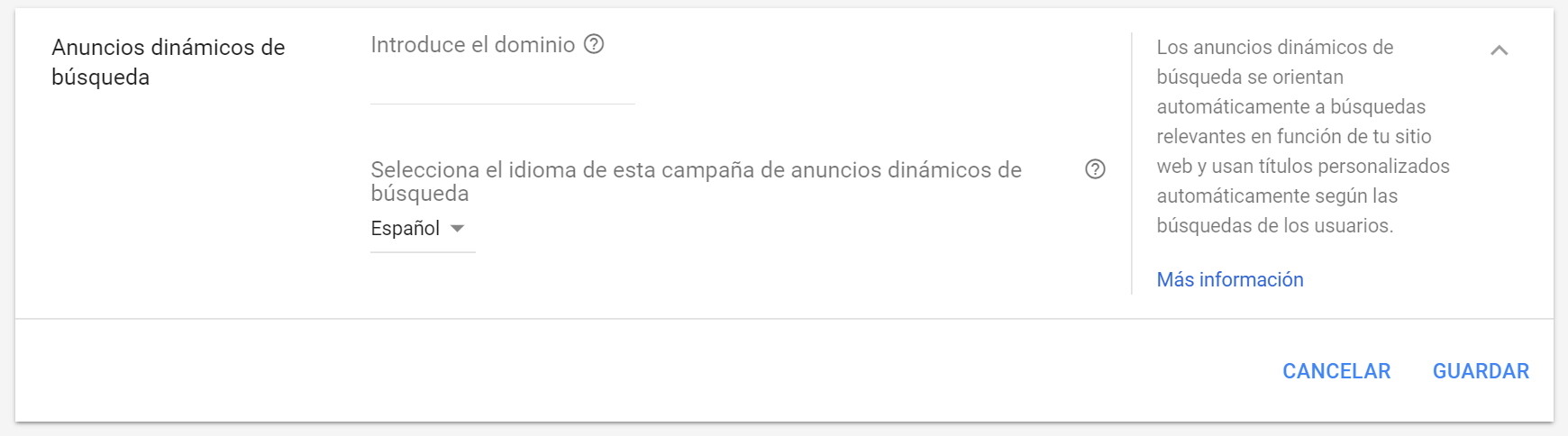 DSA en búsqueda tradicional